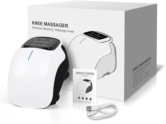 Knee Massager with Heat, Infrared & Vibration Therapy for Joint Pain Relief, Arthritis & Cramps – Rechargeable Smart Knee Physiotherapy Machine for Men & Women